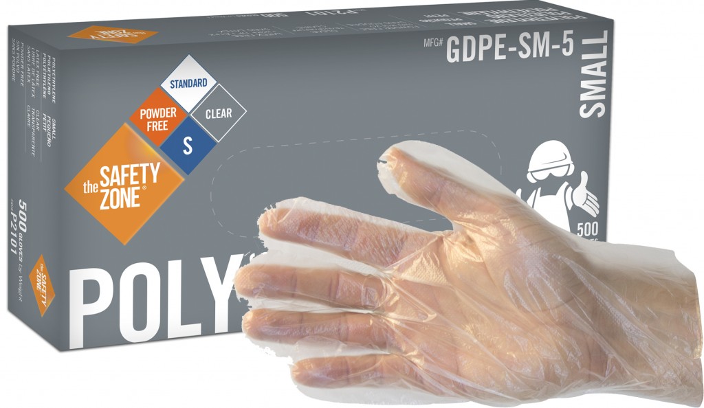 » Safety Zone GDPE5 Poly Food Sevice Disposable Gloves