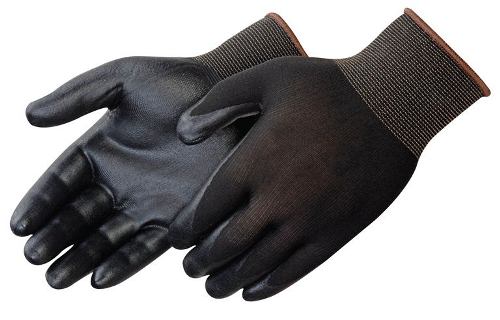 Black Ultra Thin Work Glove With Black Nitrile Coated Palm