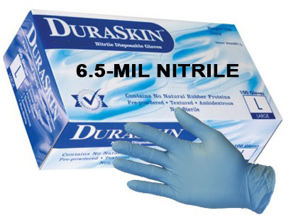 DuraSkin® Heavy Duty 6.5-MIL Blue Nitrile Gloves (Case) – ITEM# 2016WT