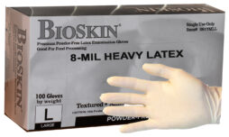 BioSkin® 8-Mil Heavy Grade Latex Medical Exam Gloves – (Case) ITEM# 2817ML