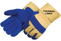 4-LAYER THERMAL LINED BLUE LEATHER WINTER WORK GLOVE (DOZEN) – ITEM# 3656