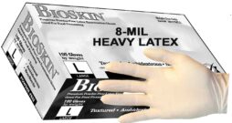 BioSkin® 8-Mil Heavy Grade Latex Medical Exam Gloves – (Case) ITEM# 2817ML